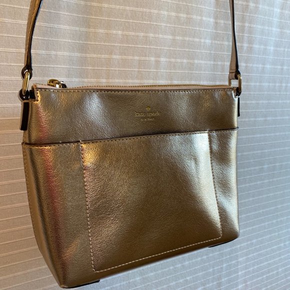 Metallic Rose Gold Kate Spade Purse - Picture 3 of 6